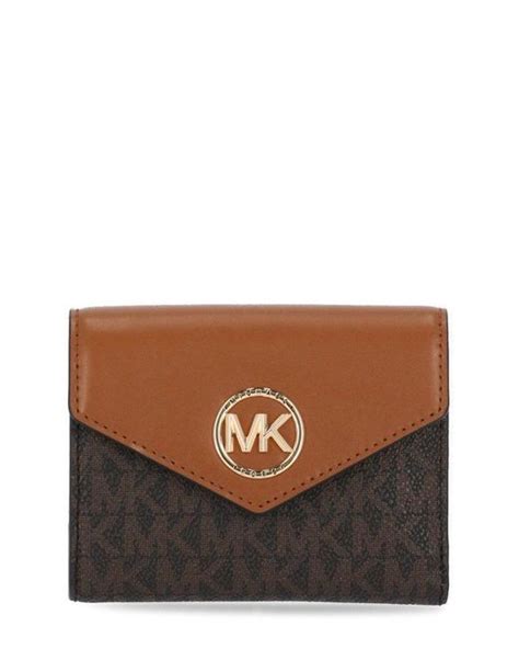 michael kors trifold wallet brown|Michael Kors trifold wallet men's.